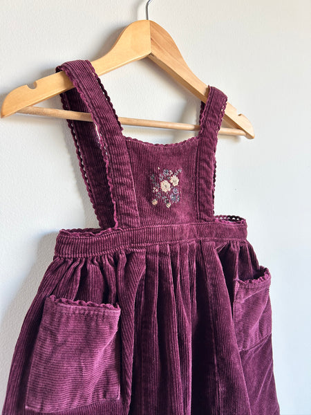 Jamie Kay Purple Corduroy Pinafore Jumper Dress • 1-3 years