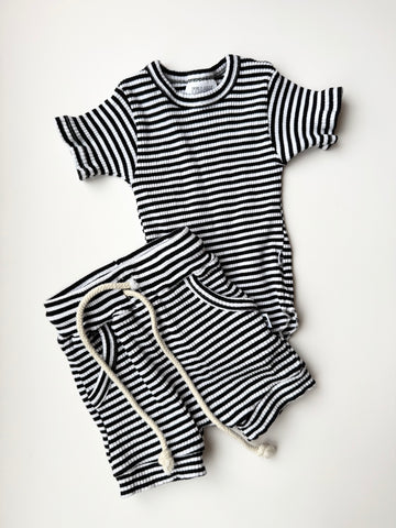 Fellow Human Striped Ribbed Set • 1-2 years
