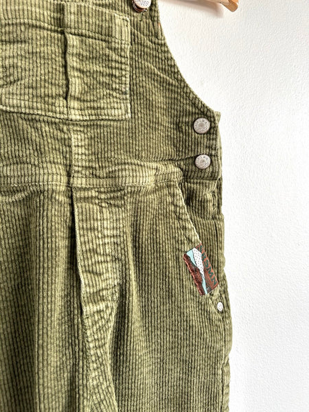 Souris Mini Green Corduroy Overalls • 4-5 years