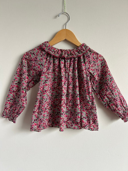 Jacadi Liberty of London Floral Ruffle Blouse • 3-4 years