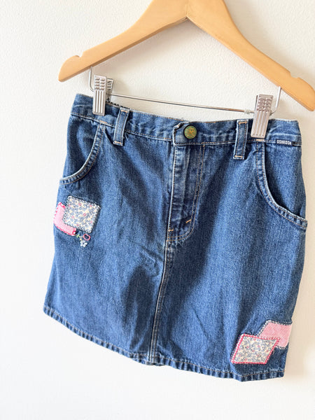 Vintage OshKosh Denim Patchwork Skirt • 6-8 years