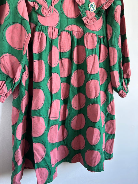 NEW Jellymallow Green and Pink Polkadot Dress • 8-10 years