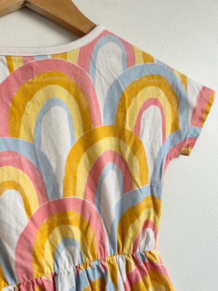 Tea Collection Rainbow Short Sleeve Cotton Dress • 4 years