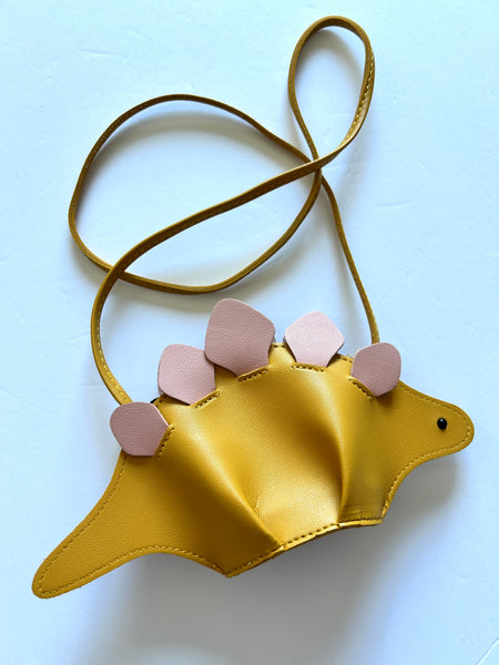 Yellow Pleather Dinosaur Purse