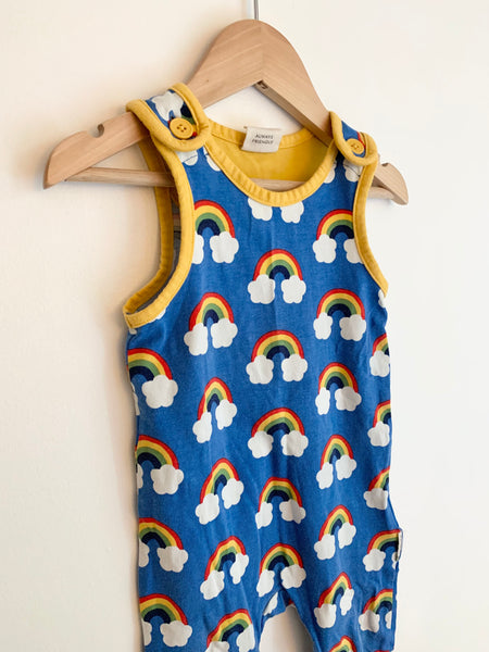 Maxomorra Rainbow Overalls • 3-6 months