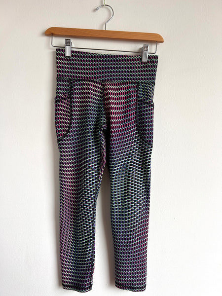 Old Navy Neon Lines Patterned Yoga Pants • 8 years (medium)