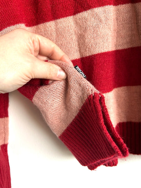 Molo Striped Wool Blend Mock Neck Sweater • 10-12 years (146-152cm)