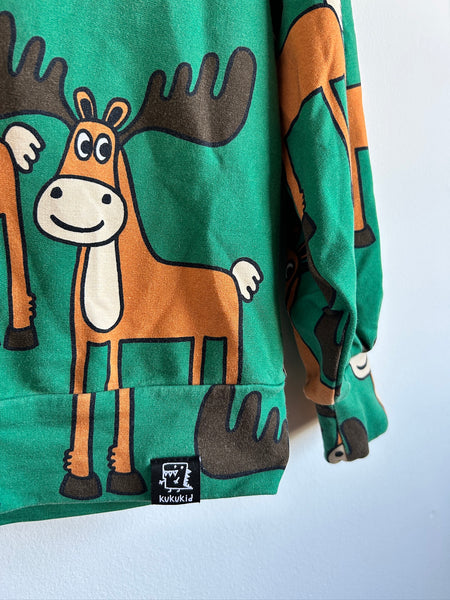 Kukukid  Boxy Moose Long Sleeve Top • 10-12 years (146-152cm)