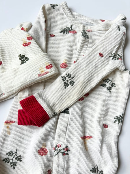 Rise Little Earthling 2pc Waffle Mushroom Set • 9-12 months