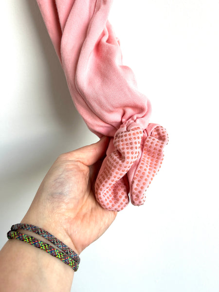 L'oved Baby Footed Cotton Pink Sleeper • 0-3 months