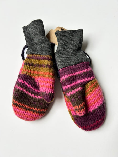 NEW Nooks Striped Wool Mittens • 2-4 years