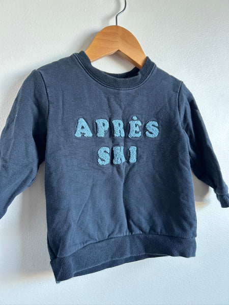 Petit Lem Apres Ski Blue Sweatshirt • 1-2 years