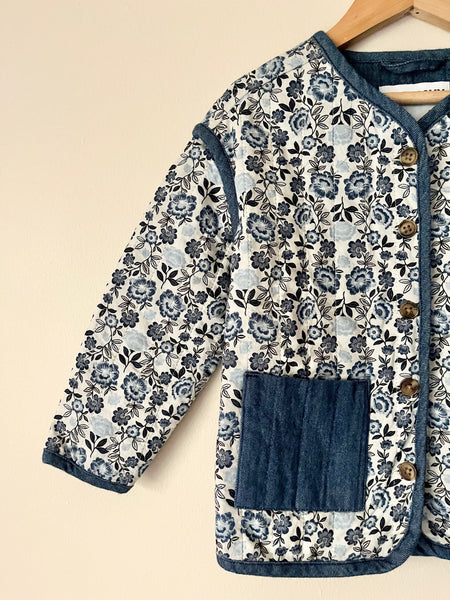 NEW Old Navy Quilted Style Floral Jacket • 3-4 years