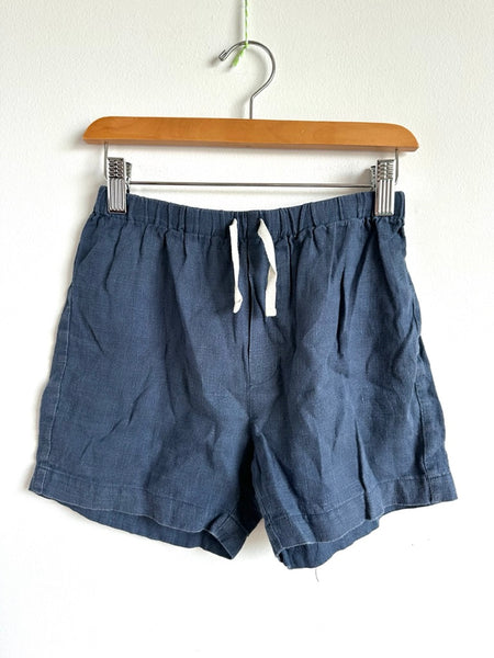Petits Vilains Blue Linen Shorts • 10-11 years
