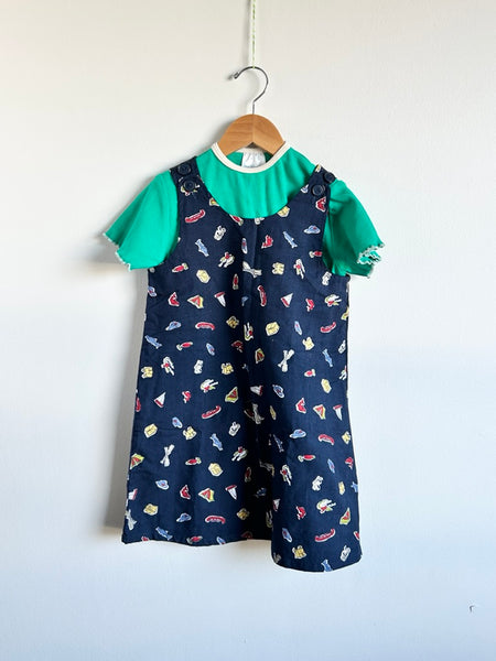 Vintage Kids Only 2pc Dress Set • 5-7 years (medium)