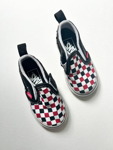 NEW Vans Checkered Black and Red Shoes • 5c