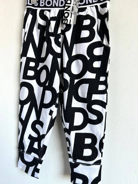NEW Bonds Black and White BONDS Print Pants • 18-24 months