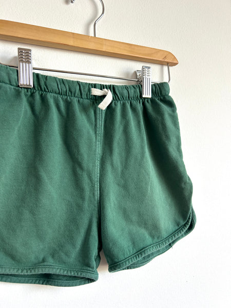 Les Gamins Dark Green Drawstring Cotton Shorts • 7-9 years