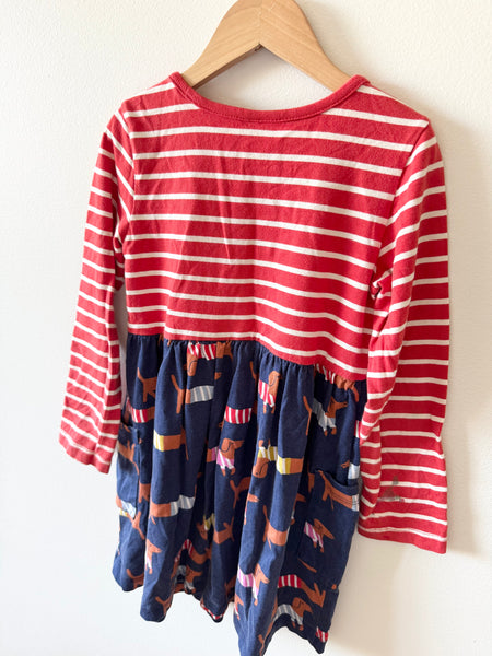 Hanna Andersson Weiner Dogs Long Sleeve Dress • 5-6 years
