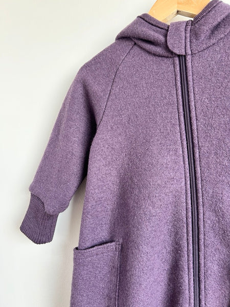 NEW Disana Purple Boiled Wool Zip Bunting Suit • 1-2 years