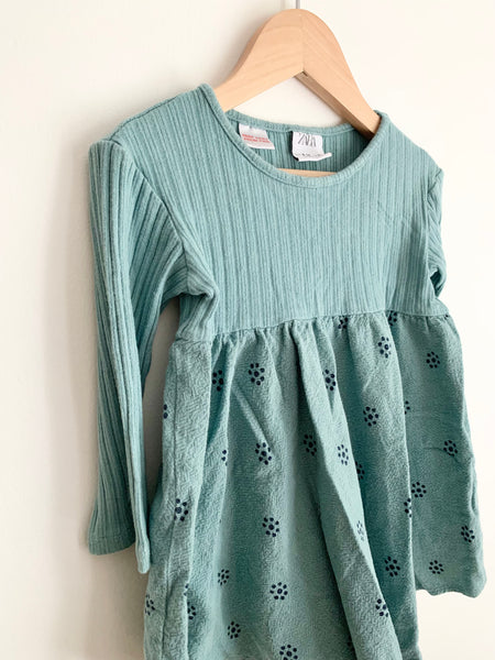 Zara Blue Long Sleeve Dress • 9-18 months