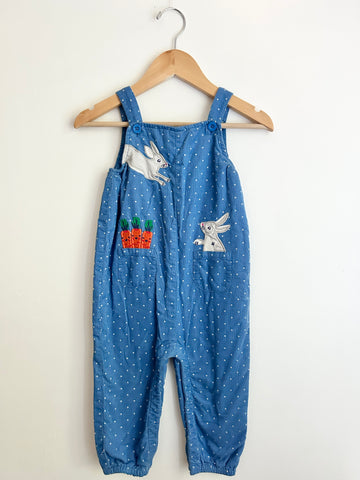 Mini Boden Bunny Overalls • 18-24 months