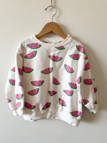 Zara Watermelon Crewneck Sweater • 3-4 years