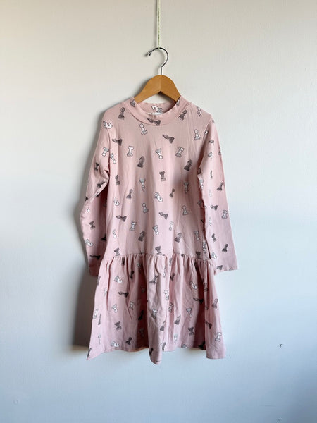 Miles the Label Pink Chesspiece Long Sleeve Dress • 7-8 years