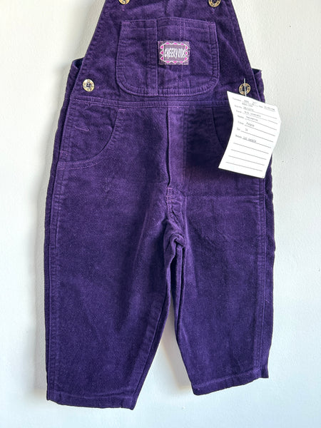 NEW Vintage Cheeky Kids Purple Overalls • 1-2 years (74 cm)