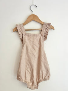 NEW Wheat Pink and Gold Bubble Romper • 2 years