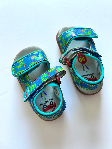 NEW See Kai Run x Very Hungry Caterpillar Velcro Sandals • 5c