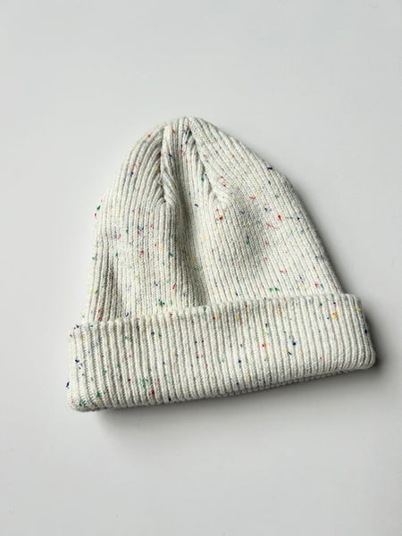 Mila White Confetti Toque • 1-3 years