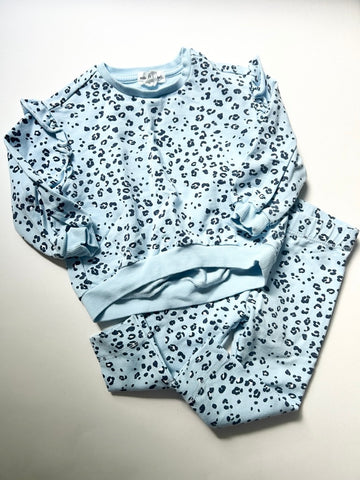 Miles the Label Blue Leopard 2pc Set • 6-12 months