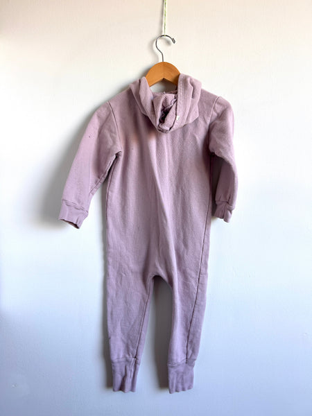 Mini Mioche Lilac Hooded Zip Romper • 3-4 years