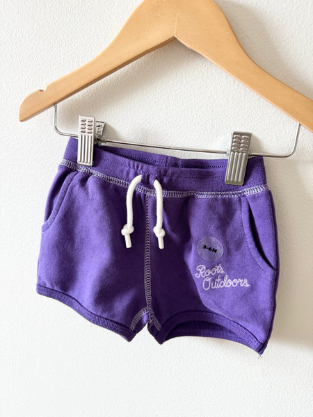 NEW Roots Purple Sweat Shorts • 3-6 months