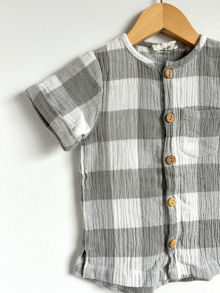 City Mouse Muslin Checkered T-Shirt • 4 years
