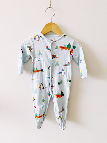 John Lewis Forest Animal Button Sleeper • 3-6 months