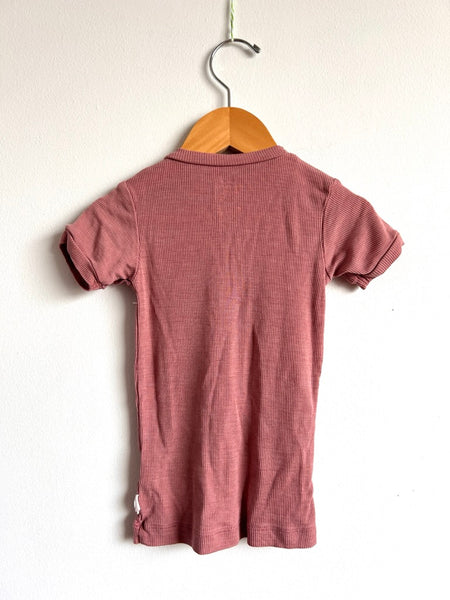 Nui Ribbed Merino/Silk T-Shirt • 2-3 years
