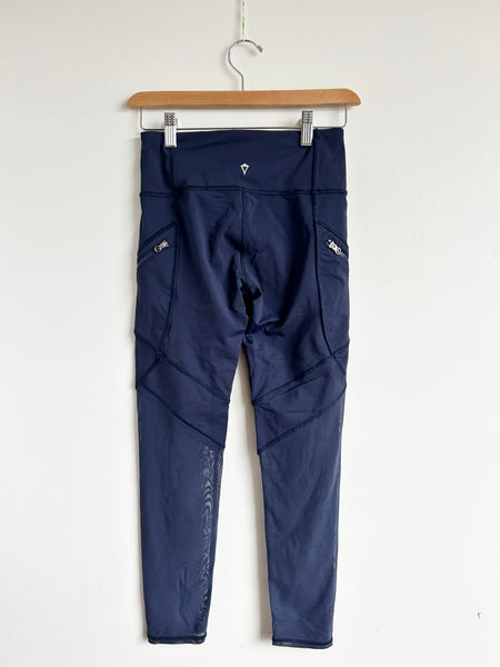 Iviva Blue Yoga Pants with Mesh • 10-12 years