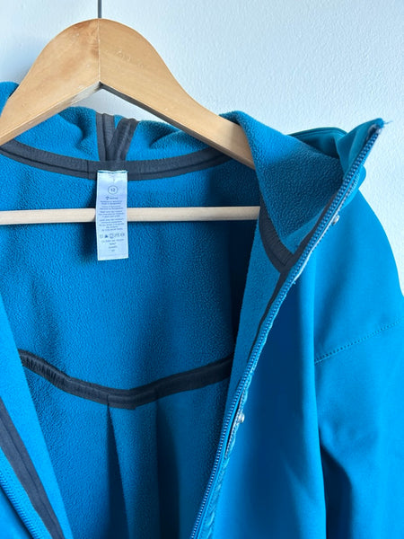 Iviva Blue Long Softshell Hooded Jacket • 10-12 years