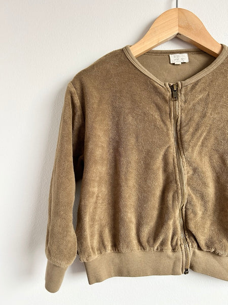 The Simple Folk Brown Terry Zip Up Sweatshirt • 4-5 years