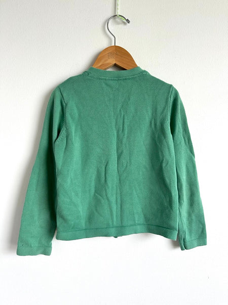 M&S Green Cotton Embroidered Dino Cardigan • 5-7 years