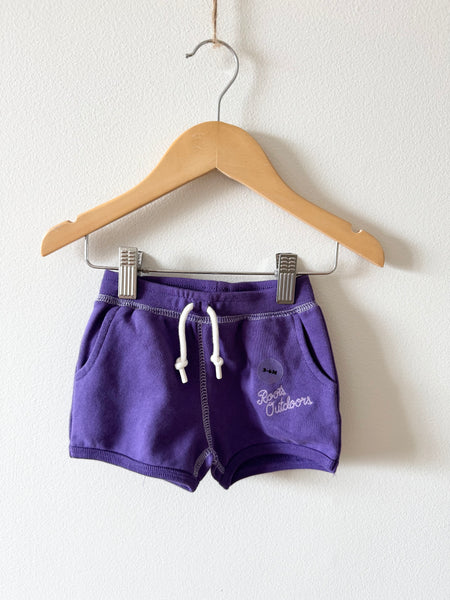 NEW Roots Purple Sweat Shorts • 3-6 months