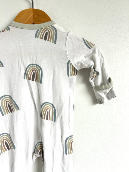 Kyte Bamboo Rainbow Zip Romper with Feet• 0-3 months