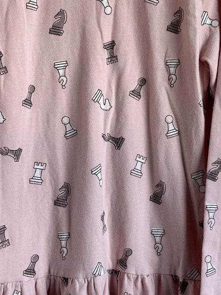 Miles the Label Pink Chesspiece Long Sleeve Dress • 7-8 years