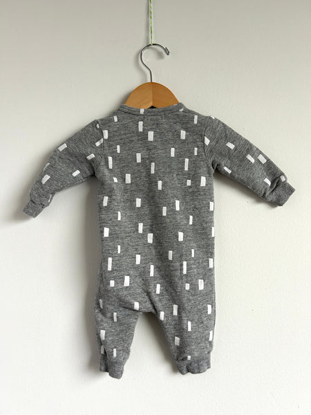 Miles the Label Grey Zip Romper • 0-3 months