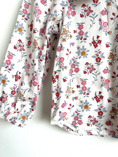 Petits Vilains Floral Collared Top with Buttons • 18 months - 3 years