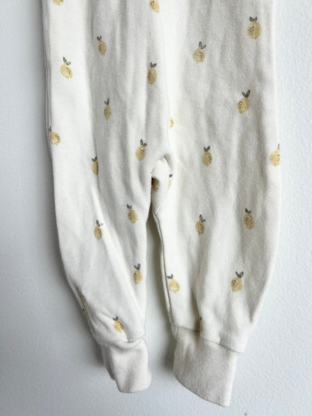 Quincy Mae Lemons Long Sleeve Romper • 0-3 months