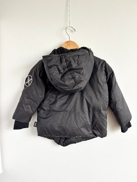 Nununu Black Down Zip Up Puffy Jacket • 3-4 years
