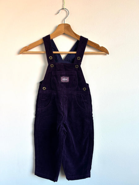 Vintage Cheeky Kids Purple Overalls • 1-2 years (74 cm)